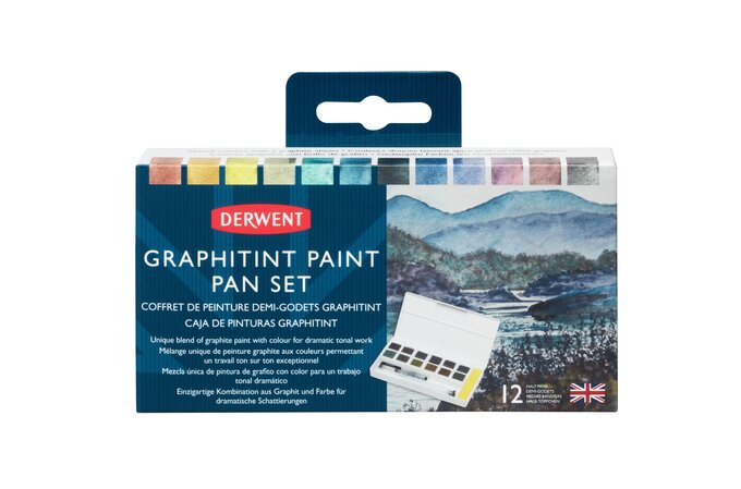 Derwent Pastel Shade Paint Pan Set - Set of 12, Assorted Colors