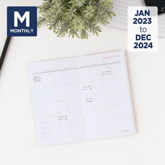 2022-2024 Pocket Planner/Calendar 2024 Jan 2022 4 x 6.2 3 Year Monthly Planner with Inner Pocket and Pen Hold Black Waterink Dec Monthly Pocket Planner/Calendar with 63 Notes Pages 