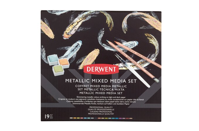 Derwent Limited Edition Metallic Pencil Copper Paperweight Gift Set -  5028252598866