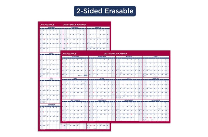 AT-A-GLANCE 2023 Vertical Horizontal Reversible Erasable Wall Calendar