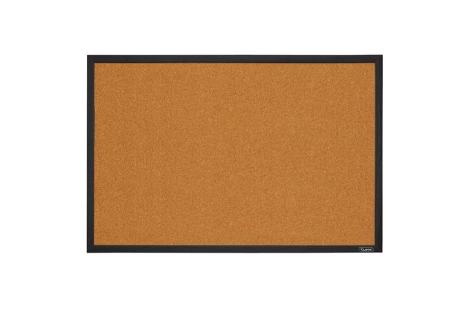 Quartet Cork Bulletin Board, 24 x 36, Black Wood Finish Frame