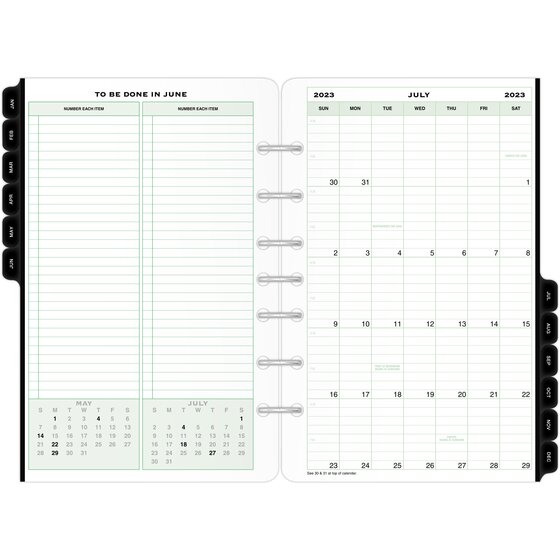 481-225 Desk Size 4 AT-A-GLANCE 2020 Refill Loose Leaf Day Runner Two Page Per Day 5-1/2 x 8-1/2 
