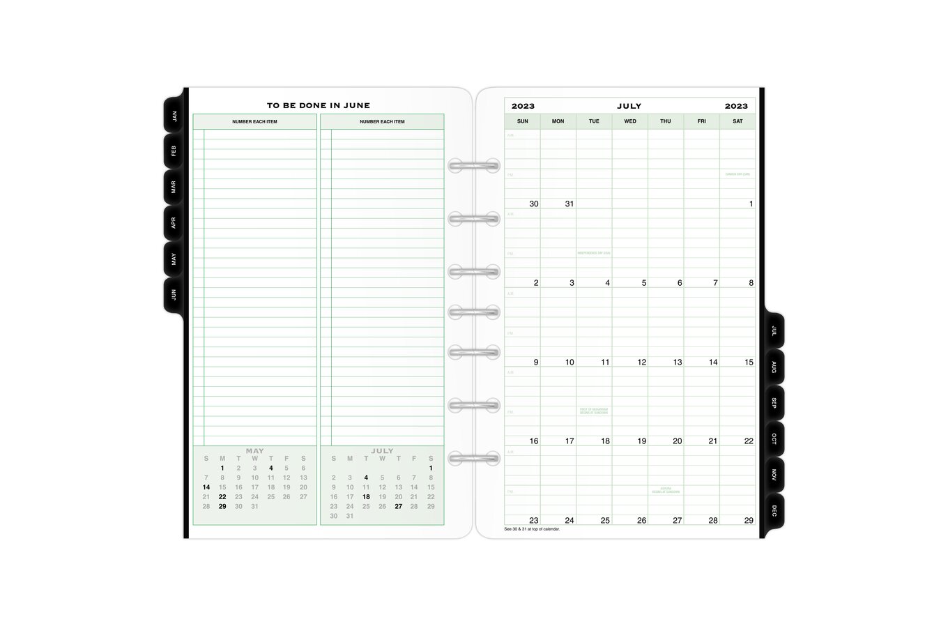 Day-Timer Two Page Per Day Reference Planner Refills, Loose-Leaf, Desk  Size, 5 1/2 x 8 1/2, Daily