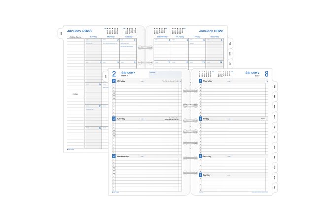 Day-Timer Two Page Per Day Reference Planner Refills, Loose-Leaf, Desk  Size, 5 1/2 x 8 1/2, Daily