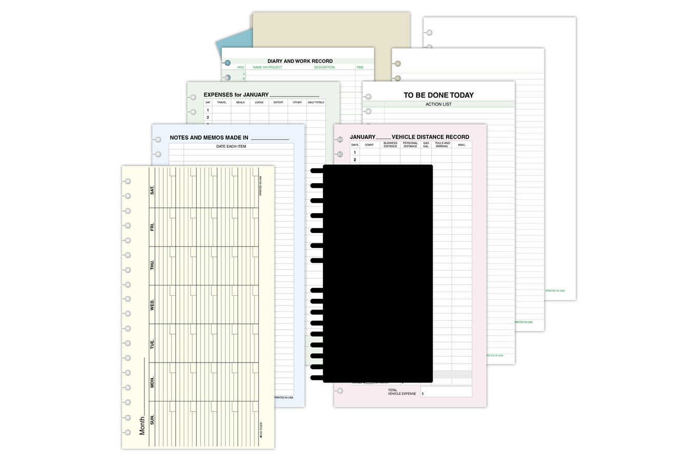 Daily (2 Days On 1 Page) Planner Inserts