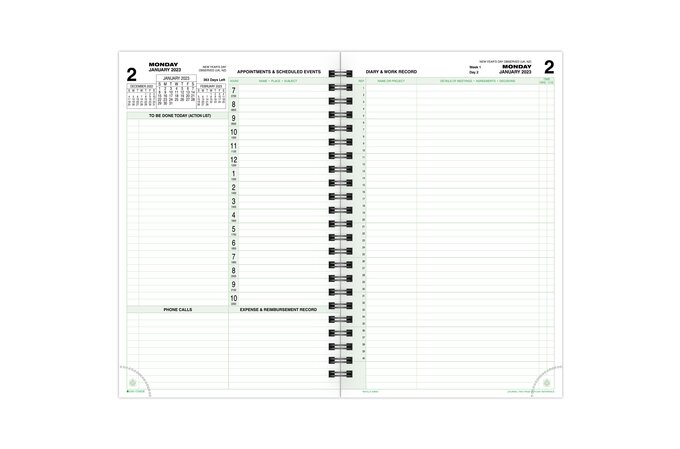 Day-timer July 2023 December 2023 Six Month Weekly Appointment Planner Refill, Size: Pocket, White