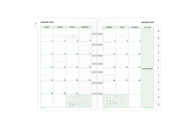 Day-Timer® 20-Month Advance Planner Refills, Pocket Size, 3 1/2 x 6 1/2, Monthly