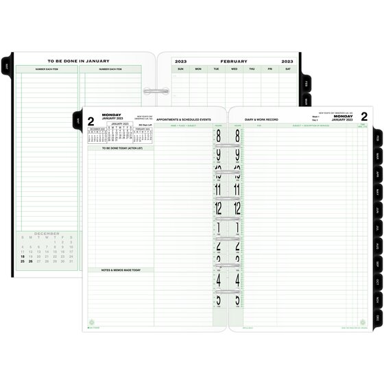 Kathy Davis for Day-Timer 2020 Monthly Planner Refill Loose Leaf 52132 Two Pages Per Month Desk Size 4 5-1/2 x 8-1/2 