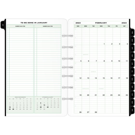 DayTimer Two Page Per Day Original Planner Refill, 5 1/2" x 8 1/2