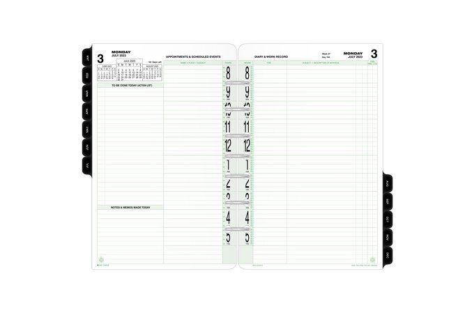  2024 Weekly & Monthly Planner Refill, 5-1/2 x 8-1/4, Runs  from January 2024 to December 2024, Ruled Daily Boxes, Classic/Desk Size 4,  7-Hole Punched : Office Products