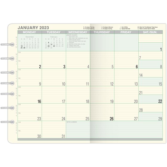 Day-Timer Fold-Out 2023 Monthly Dividers, Loose-Leaf, Desk Size, 5 1/2" x 8 1/2"