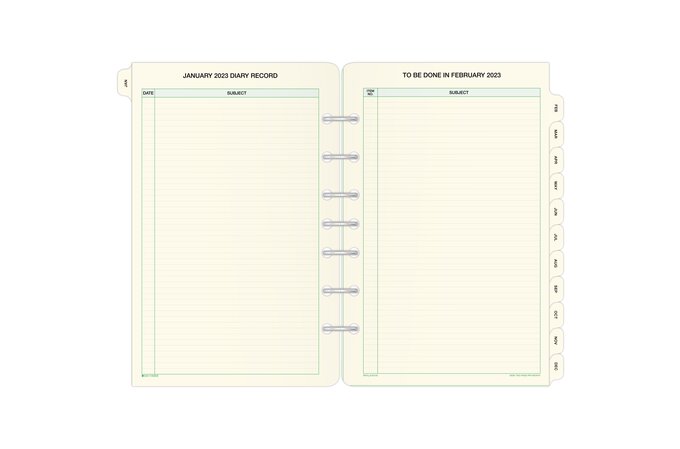 Monthly / Weekly 5 x 8 Wirebound Planner – Refill Services