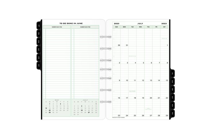  2024 Monthly Planner Refill 5-1/2 x 8-1/2, Runs