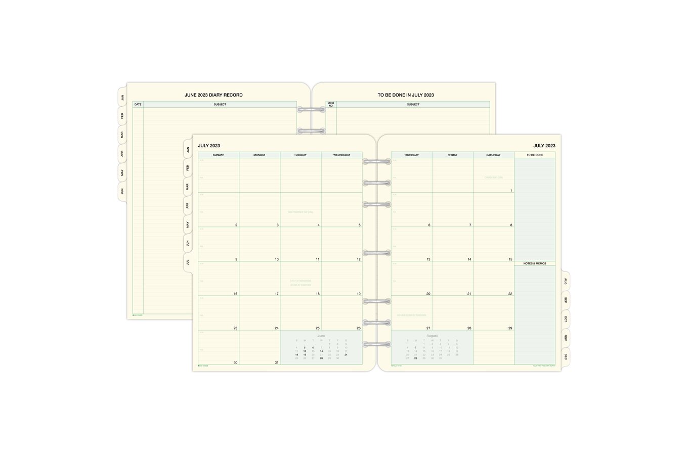 Day-Timer - Recharge datée, 1 page/jour, folio, 11 po x 8 1/2 po, bilingue