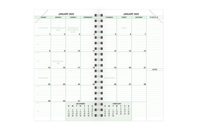 Planner Inserts, 2023 Monthly Brief Calendar Planner Inserts