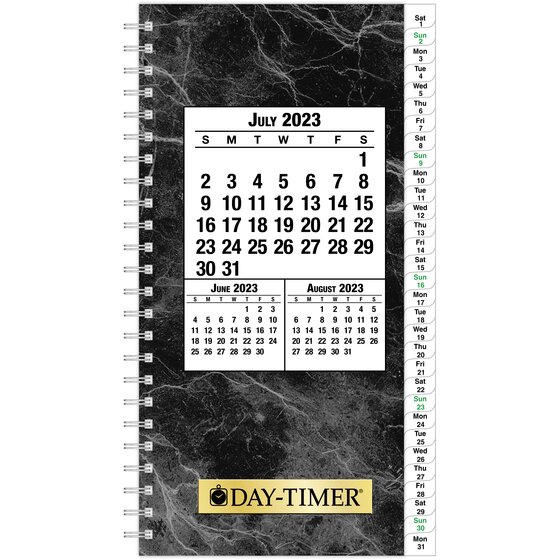 DayTimer Two Page Per Day Indexed Planner Refills, Wirebound, Pocket