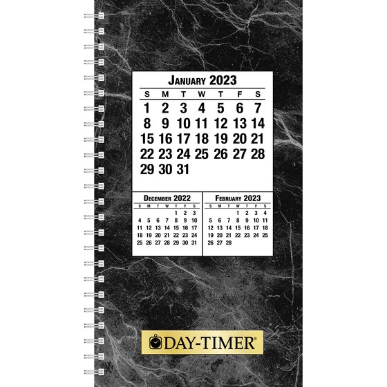 DayTimer 24 Hour Two Page Per Day Wirebound Planner Refills, 3 1/2" x