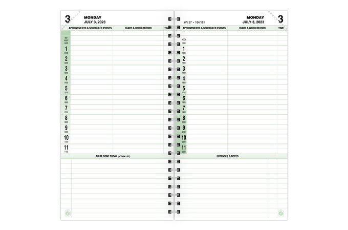 Daily Planner Inserts No. 12 | The Executive Agenda | Planner Refill Pages