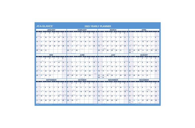 AT-A-GLANCE 2023 Horizontal Erasable Wall Calendar, Reversible, Extra