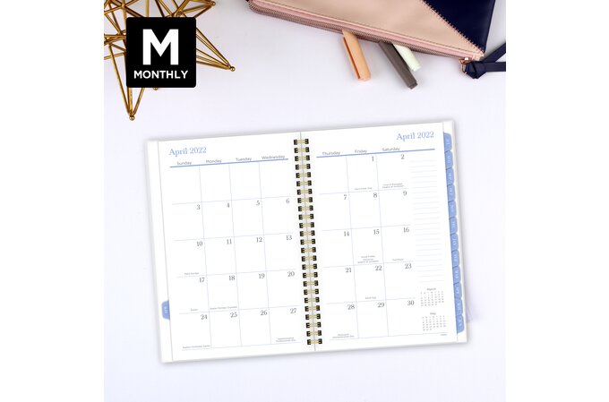 E3 2023 Calendar Mead Simplicity Academic 2022-2023 Customizable Weekly Monthly Planner,  Blue Stripe, Small, 5 1/2" X 8 1/2" | Academic Fashion Planners | Mead