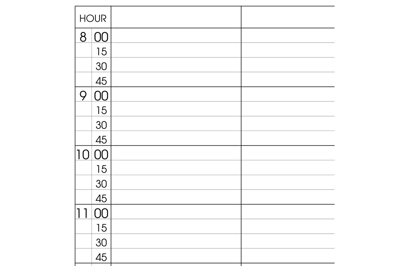 AT-A-GLANCE 2023 Four Person Group Daily Appointment Book, Black, Large, 8"  x 11" | Group Planners | AT-A-GLANCE