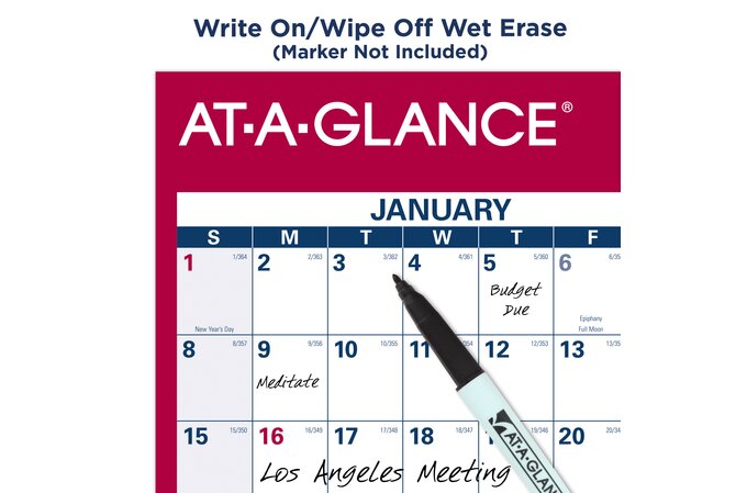 AT-A-GLANCE 2023 Vertical Horizontal Reversible Erasable Wall Calendar