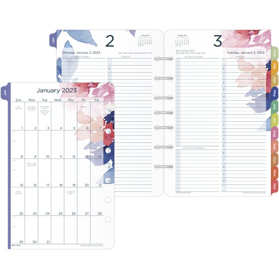 Office Calendars & Planners Refills Kathy Davis Binder Desk Size Kathy