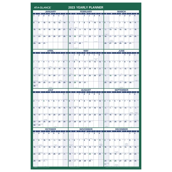 AT A GLANCE 2023 Vertical Erasable Wall Calendar Reversible Large 24 