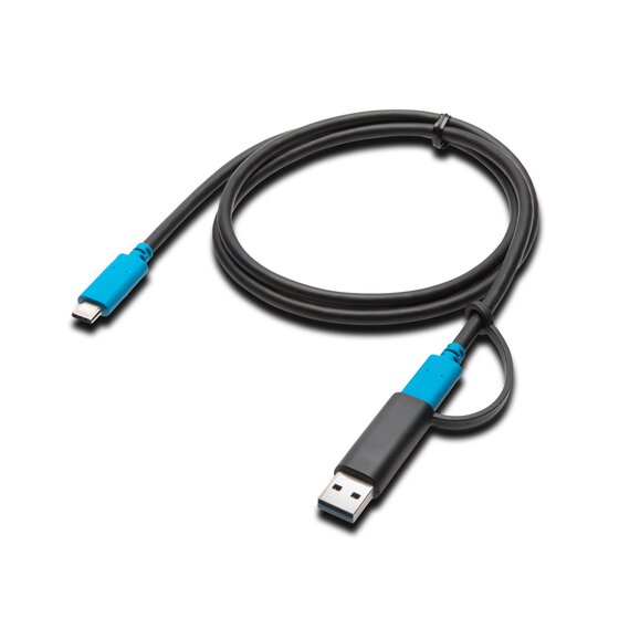 USB-C 3.2 Gen2 10Gbps Cable with USB-A Adapter - 100W Power Delivery, 1  meter