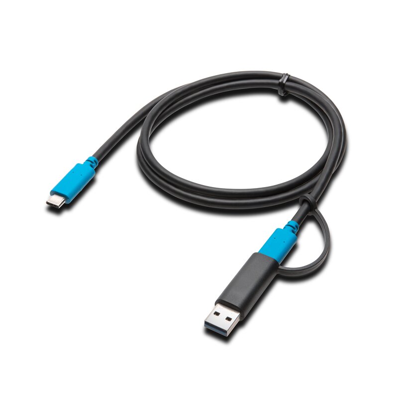 USB-C 3.2 Gen2 10Gbps Cable with USB-A Adapter - 100W Power Delivery, 1 meter