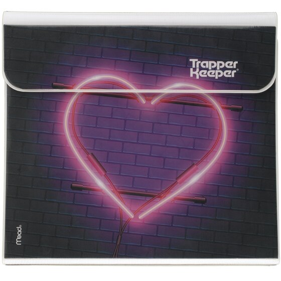 Trapper Keeper Binder, Neon Heart