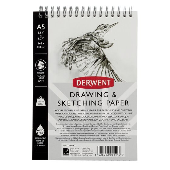 Sketch Books & Journals A5 Sketch Pad Portrait Derwent UK