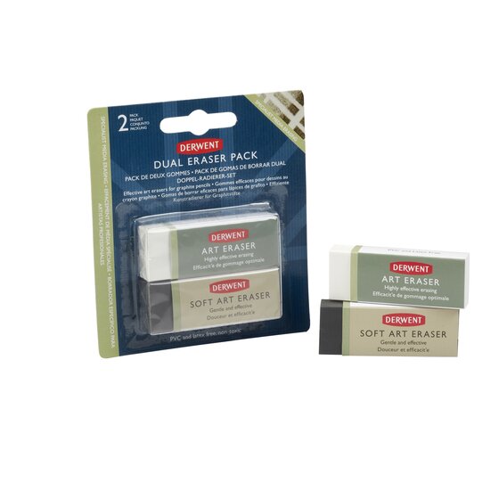 Erasers Dual Eraser Pack Derwent UK