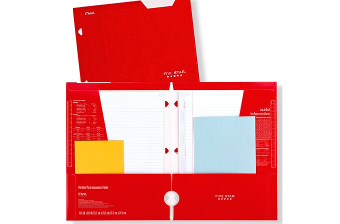 Mead Five Star 4 Pocket Folder green Laminate Paper ~ Lot of 6 ~ No Prong
