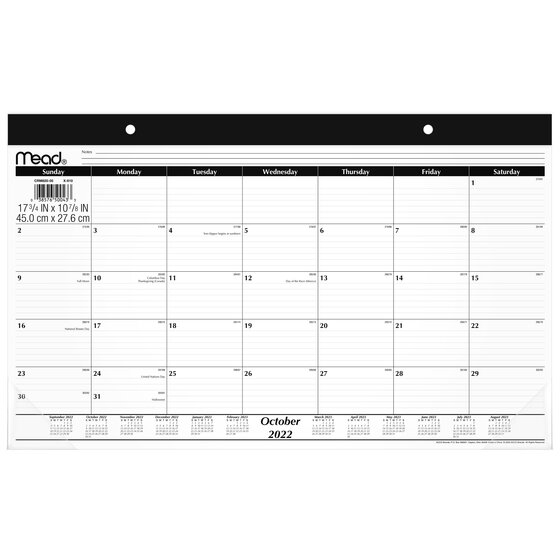 Authentic goods are sold online Mead 2021 2022 Monthly Desk Pad