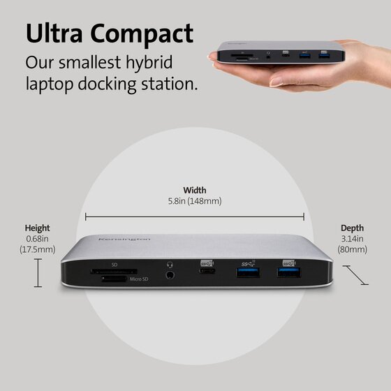 SD2480T Thunderbolt™ 3 and USB-C Dual 4K Hybrid Nano Dock 