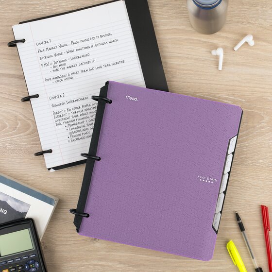 1 Inch Binder Blue Notebook and Binder Flex Hybrid NoteBinder 