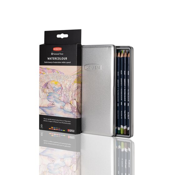 National Trust Watercolour Pencils 12 Tin