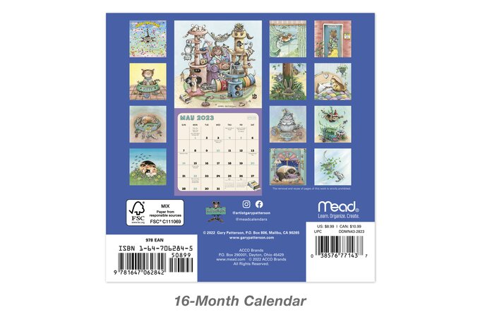 Gary Patterson's Cats 2023 Mini Monthly Wall Calendar, 7" x 7" | Wall  Calendars | Mead