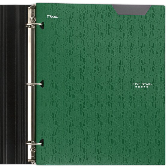 Five Star® 2-Pocket Stay-Put Plastic Folder, Forest Green | Pocket