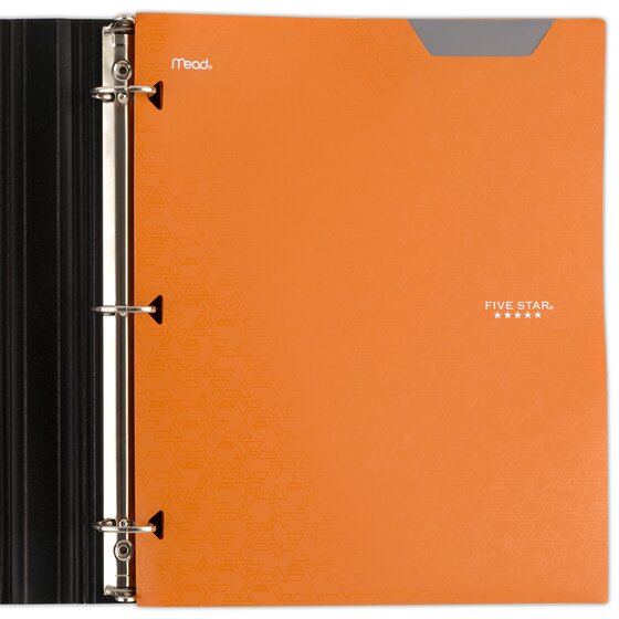 Five Star 2-Pocket Stay-Put Plastic Folder, Sedona Orange | Hot