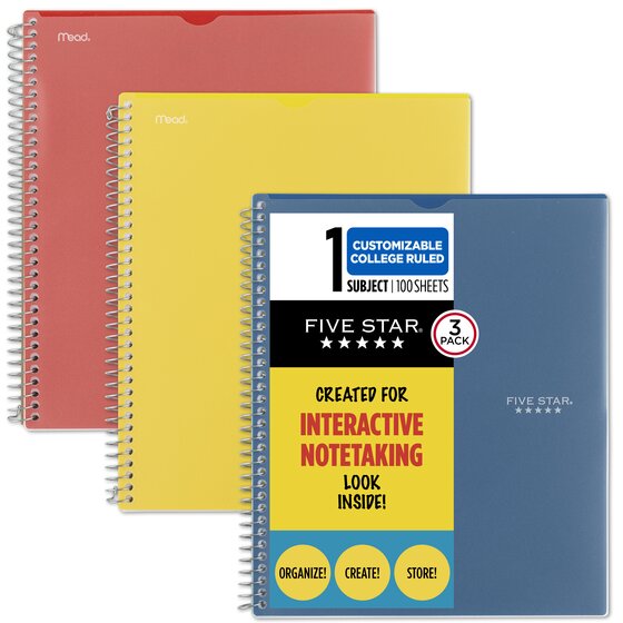College Ruled Comp Five Star Interactive Notetaking Composition Book 1 Subject 