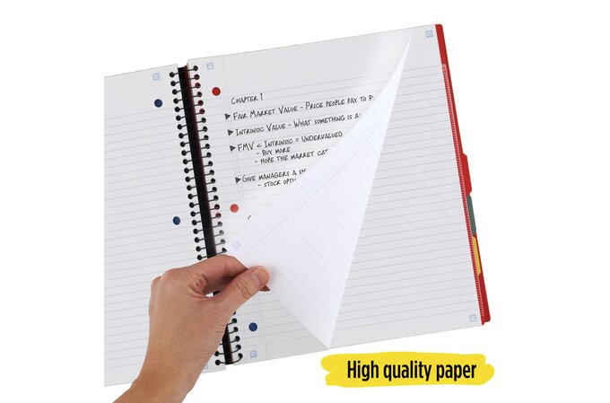 Five Star Advance Wirebound Notebook Plus Study App, 5 Subject, College ...