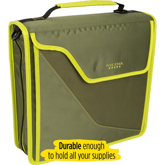 Details about   Five Star 1-1/2 Inch Zipper Binder 3 Ring Binder 3-Pocket Expanding File A 