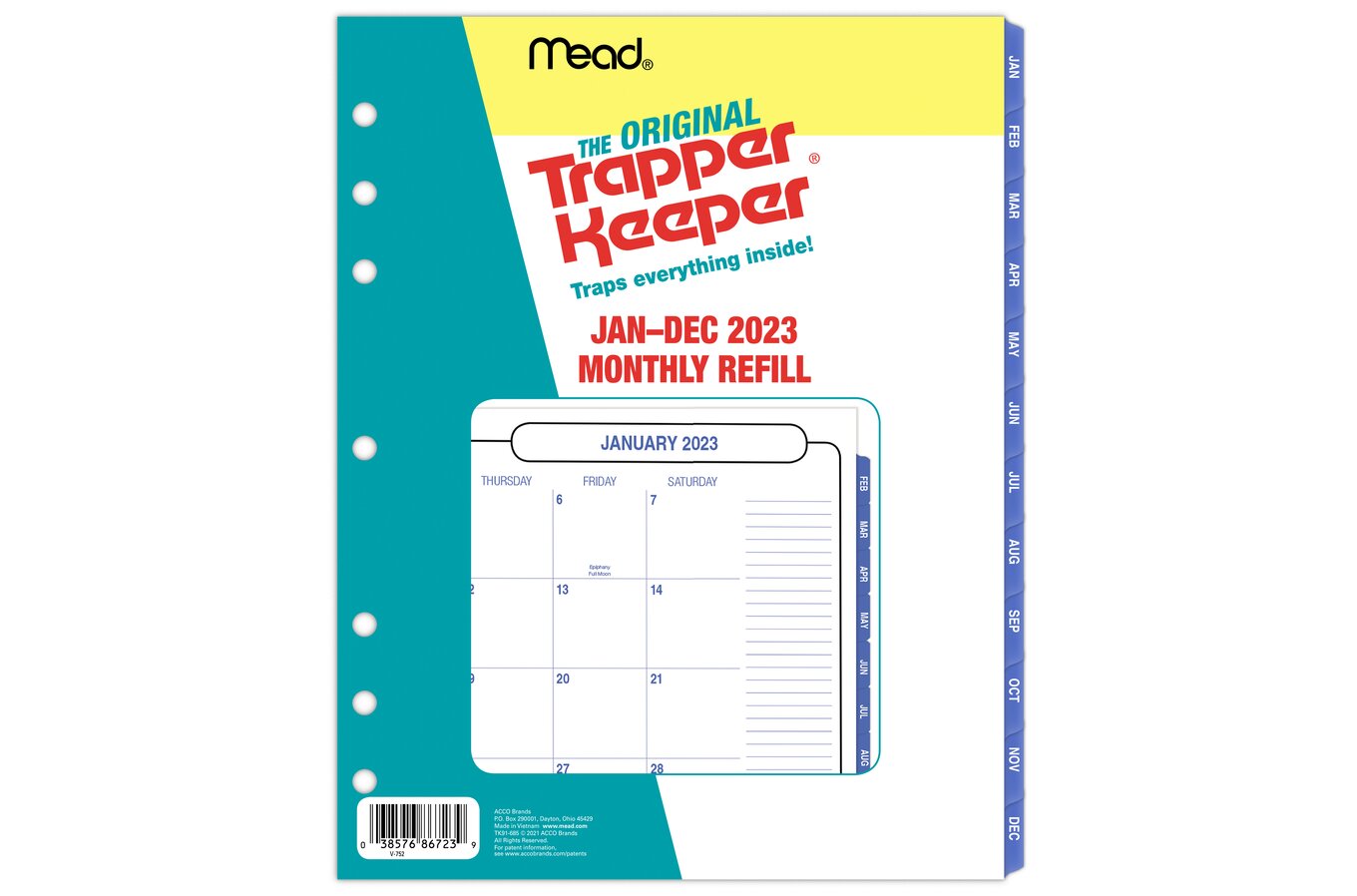 2023 Calendar Refill Trapper Keeper 2023 Monthly Calendar Refill Folio Size 8 1 2 X 11 Trapper Keeper Mead