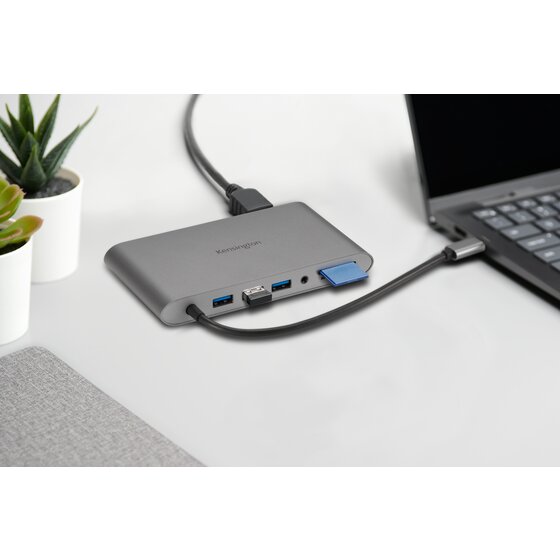 Dock USB C QUUGE 8 In 1 – Supporto Inclinabile E Verticale Per Laptop, HDMI 4K@60Hz, 2 USB 3.0, Gigabit Ethernet, PD 100W, SD/TF, Per MacBook E Dell