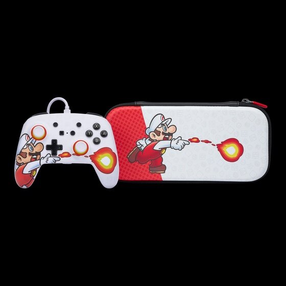 Enhanced Wired Controller and Slim Case for Nintendo Switch — Mario  Fireball, Nintendo Switch Wired controllers. Officially licensed.