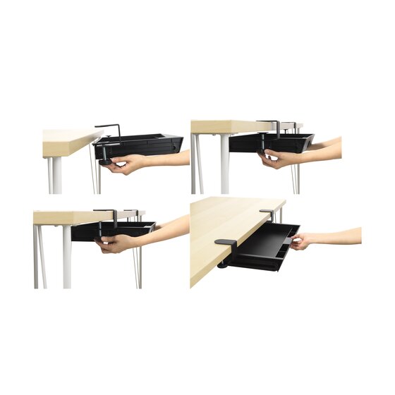 Clamp-On Storage Drawer - TAA | Ergonomic Keyboard Drawer