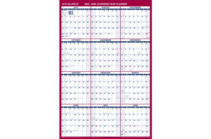 AT-A-GLANCE Reversible Erasable Academic/Regular Year Wall Calendars |  Monthly Wall Calendars | AT-A-GLANCE