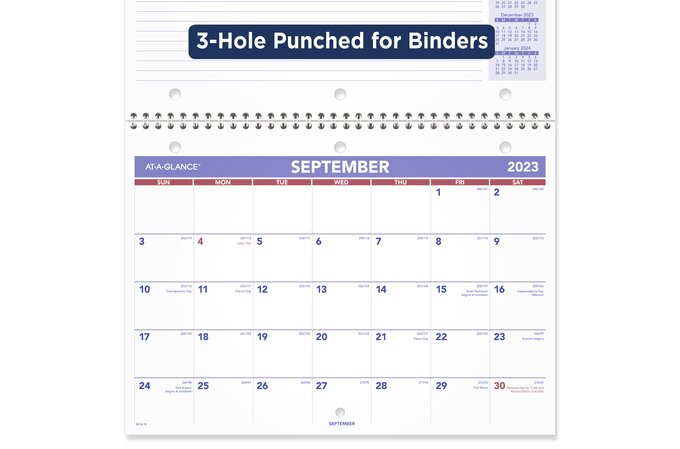 AT-A-GLANCE Academic 2023-2024 Monthly Desk Wall Calendar, Small, 11" x AT-A-GLANCE Academic 2023-2024 Monthly Desk Wall Calendar, Small, 11" x